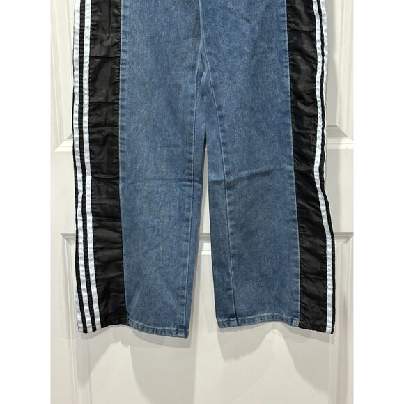 Adidas Side Panel Wide Leg Jeans - Picture 5 of 5